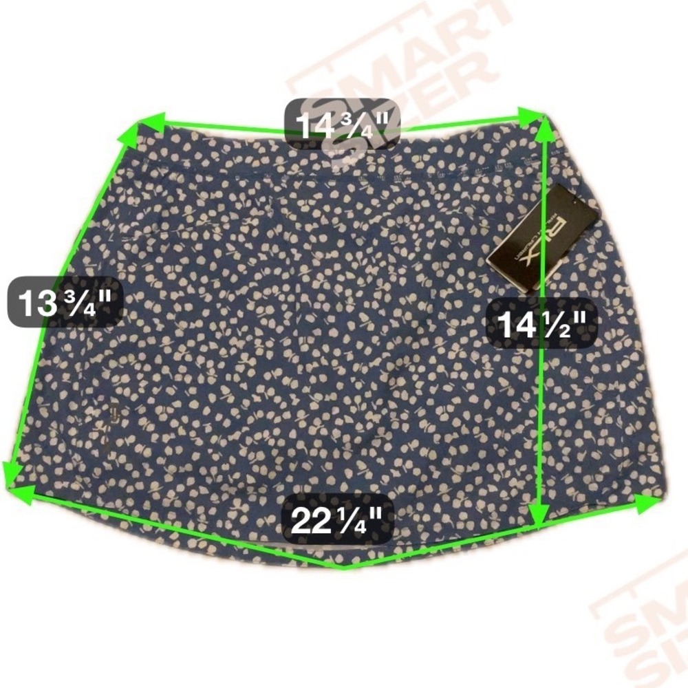 RLX Ralph Lauren Women's Golf Skort Navy White Floral Print Built-in Short XS - Picture 8 of 10